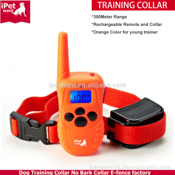 Dog Training Shock Collar with remote Amazon hot sale Orange Color private label accept